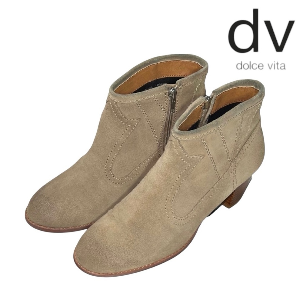 DV By Dolce Vita JuJu Distressed, Suede Booties Size 10